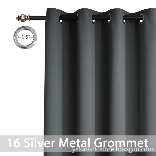 Dark Grey Sliding Door Curtains